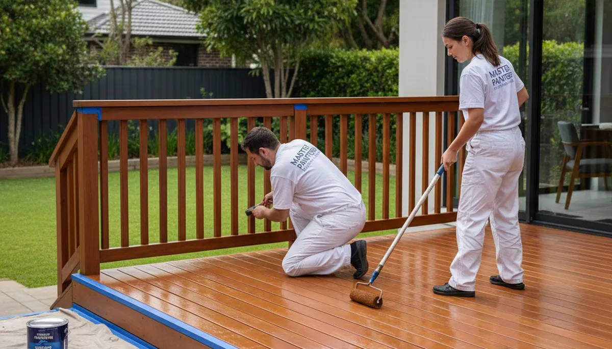 Deck painting service in Beverly, MA by Beverly Paint Pros for coastal weather protection
