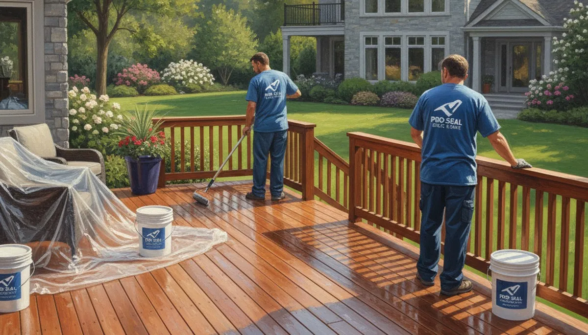 Deck sealing in Beverly, MA by Beverly Paint Pros for coastal weather and moisture protection