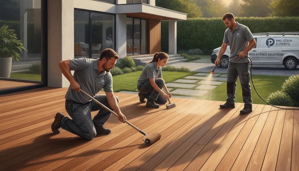 Beverly, MA deck staining for coastal weather protection by professional painters